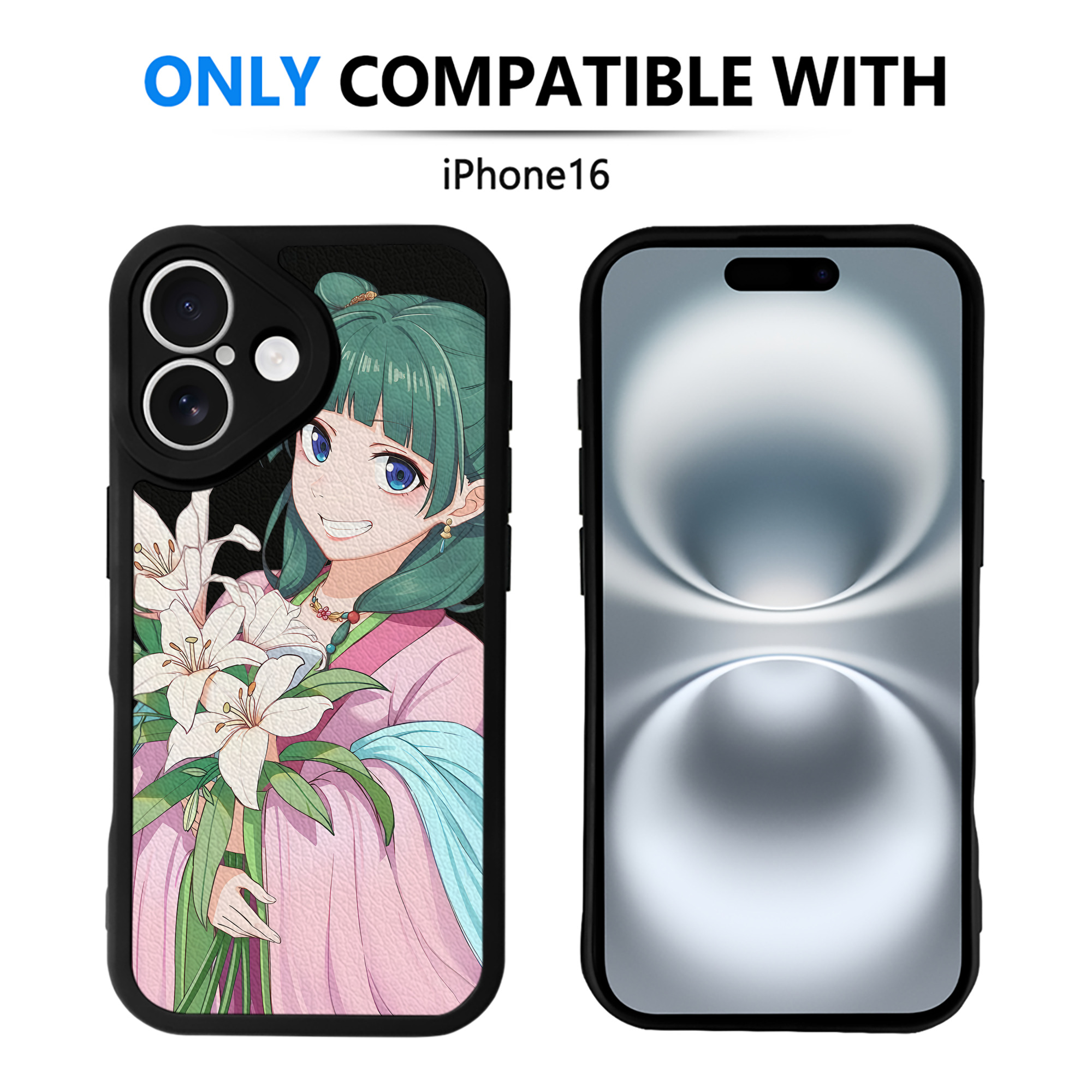 （画像用） 薬屋のひとりごと The Apothecary Diaries 【iPhone 16シリーズ対応】シリコンスマホケース（レザー調） 材質：シリコン